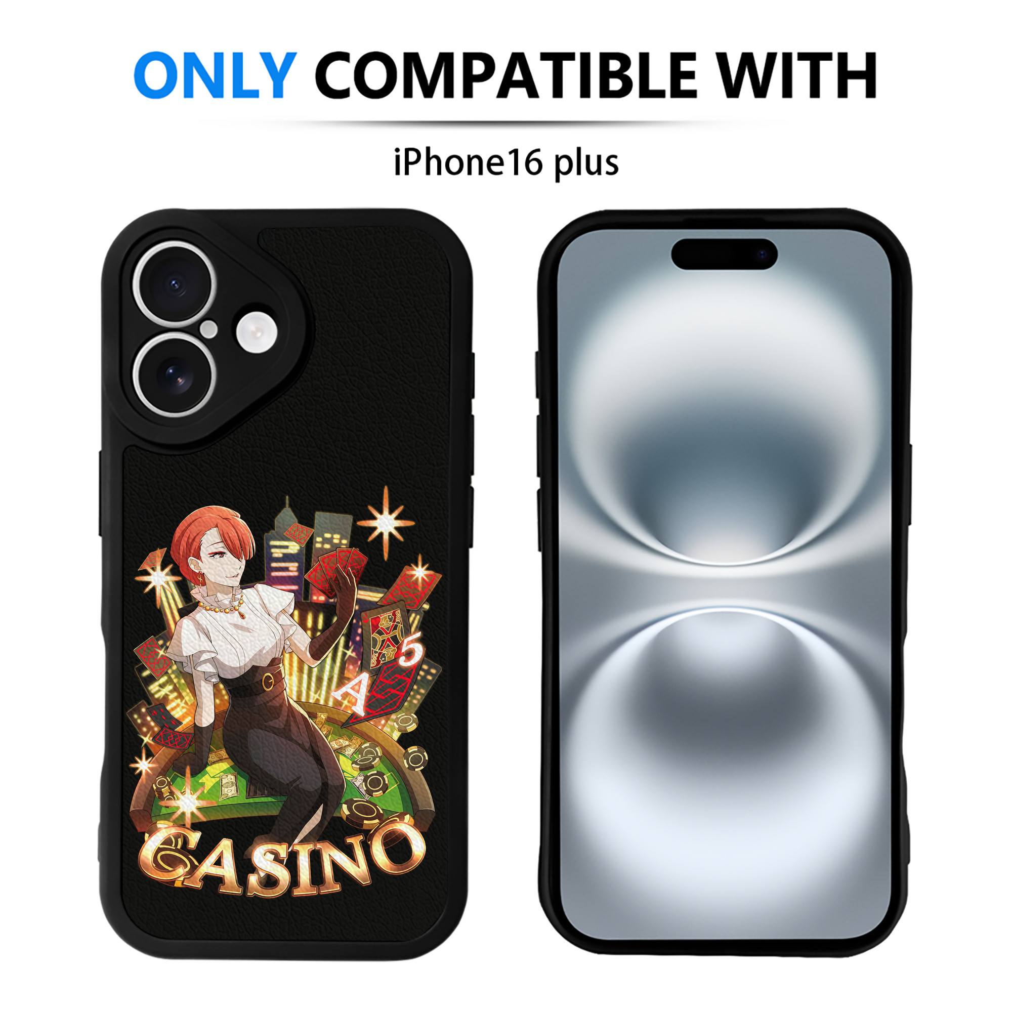 （画像用） 文豪ストレイドッグス Bungo Stray Dogs 【iPhone 16シリーズ対応】シリコンスマホケース（レザー調） 材質：シリコン